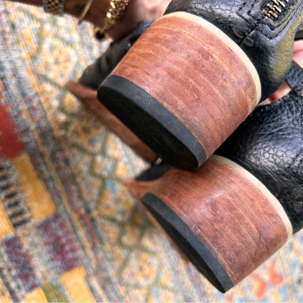 🍀Freebird Ponce Black Leather Strappy Sandals - Picture 6 of 9